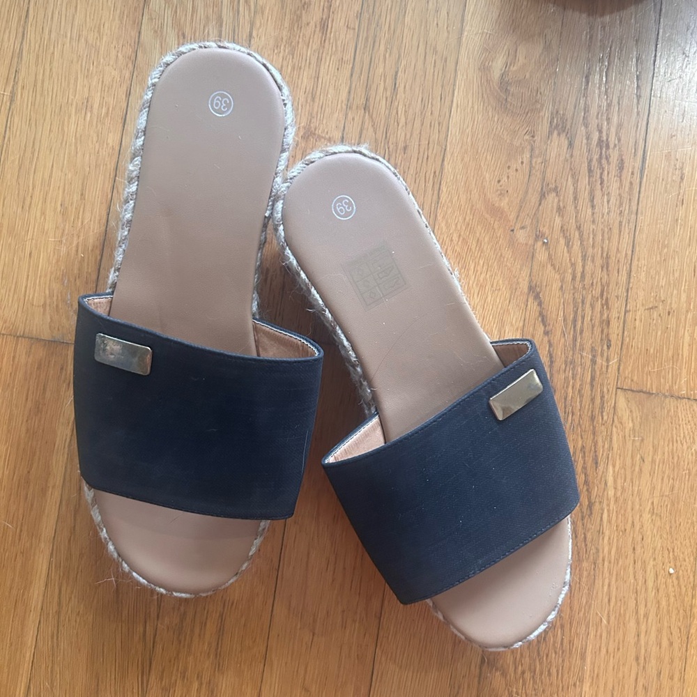 Elegant Black Slide Sandals